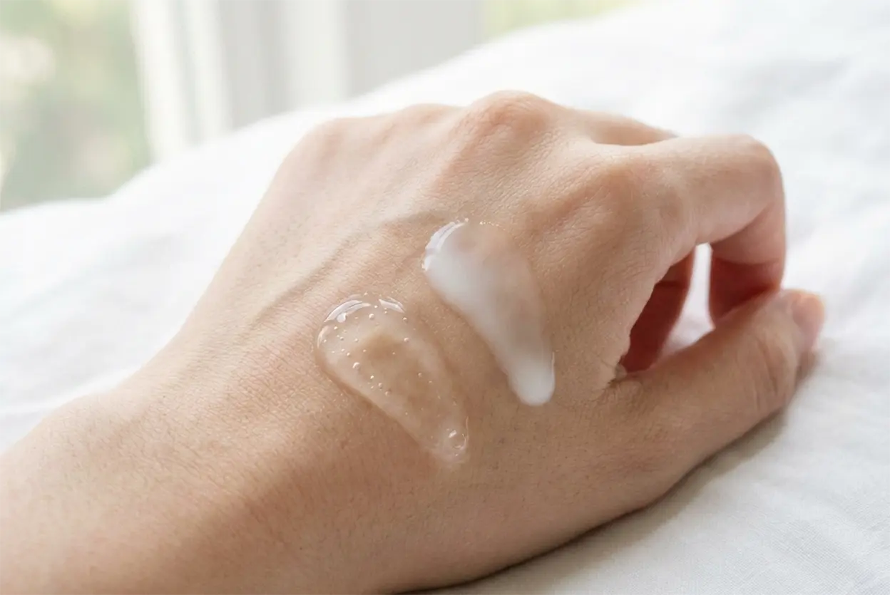 Textures légères avec acide hyaluronique pour l'acné : gel et fluide